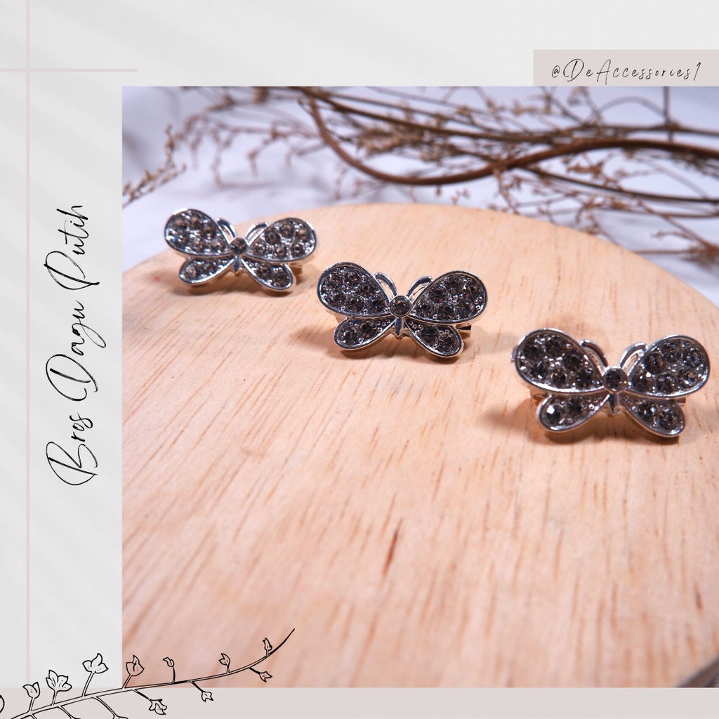 Bros Dagu / Bros Kupu / Bros Dagu Putih / Bros dagu Murah / Bros Jilbab (B001)