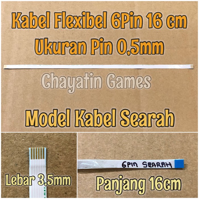 Kabel Flexibel 6 Pin Searah Panjang kabel 16 cm ( 0,5 mm )