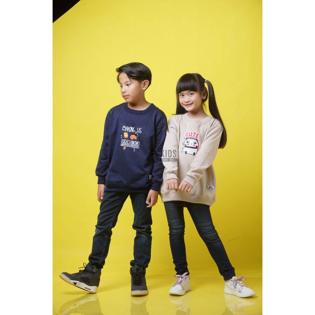 Crewneck Anak Laki-laki / Perempuan Motif Karakter Anak by Arhighres Kids