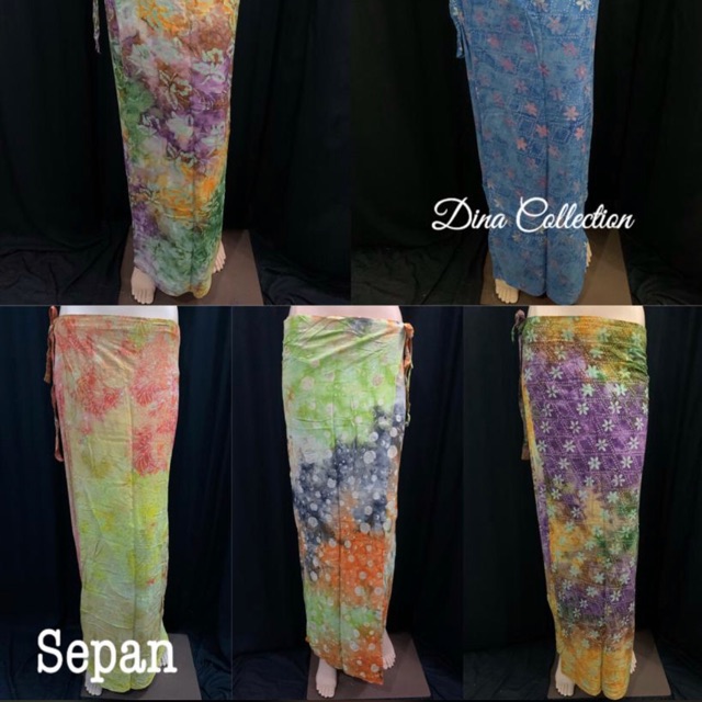 Sepan kain Ikat lilit bali motif bercak