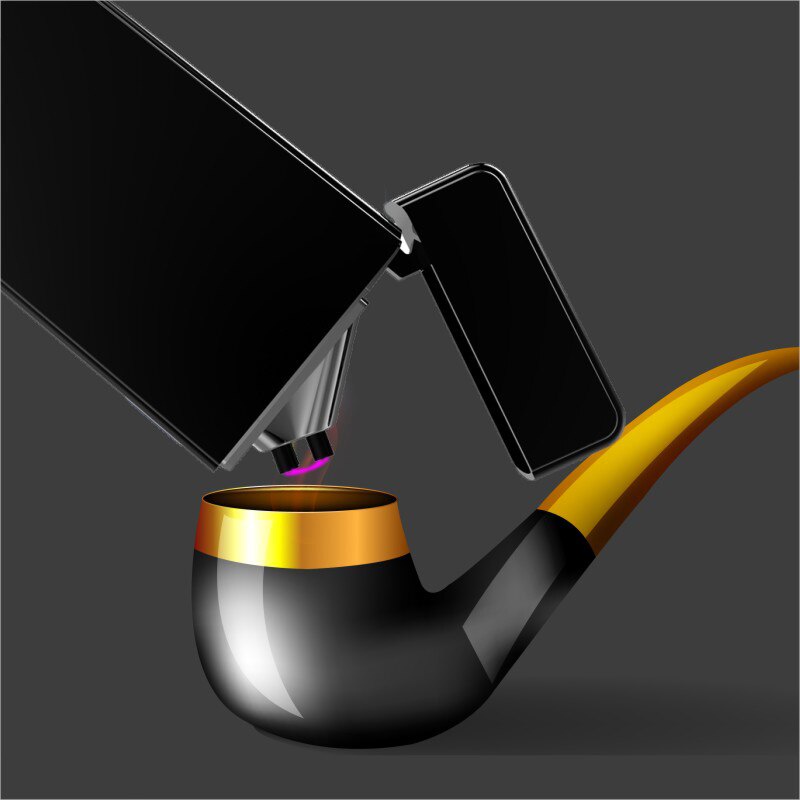 Overview of LCFUN Korek Api Elektrik Double Pulse Plasma Arc Lighter USB Rechargeable - F130015