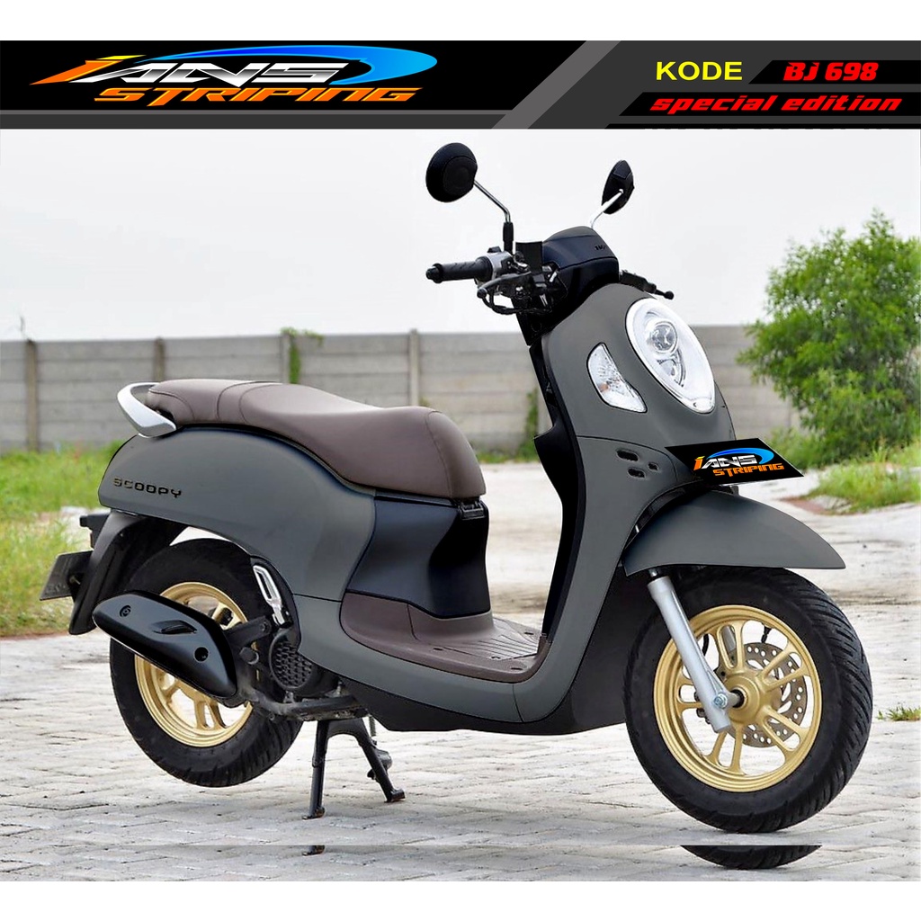 STICKER DECAL SCOOPY FULL BODY TERBARU / STICKER VARIASI SCOOPY WARNA TOSCA / STICKER FULL BODY POLOS