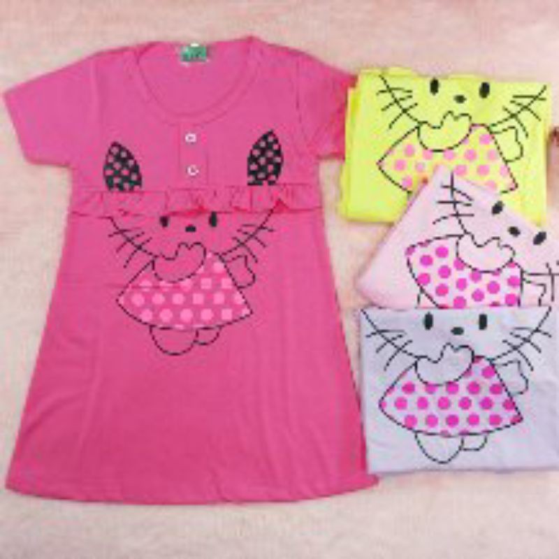 Ss#1016 Dress Anak Size 1-2tahun / Daster Anak / Baju Anak Lucu / Pakaian Anak Perempuan