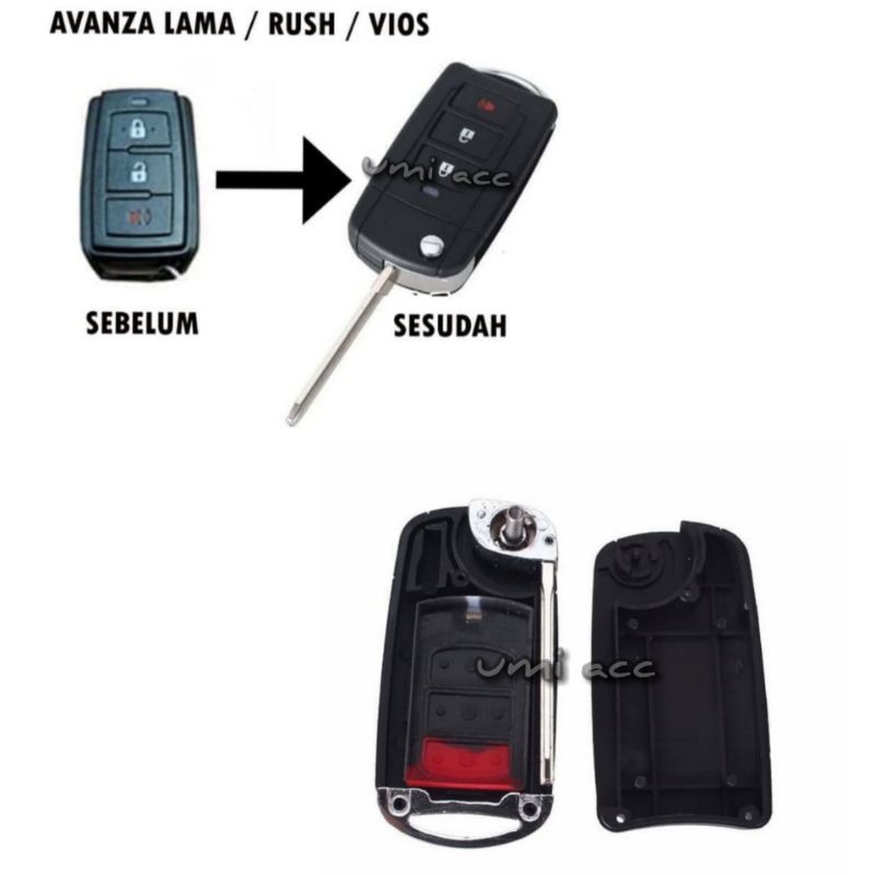 Casing Kunci All New Avanza Model Lipat Casing Kunci Lipat