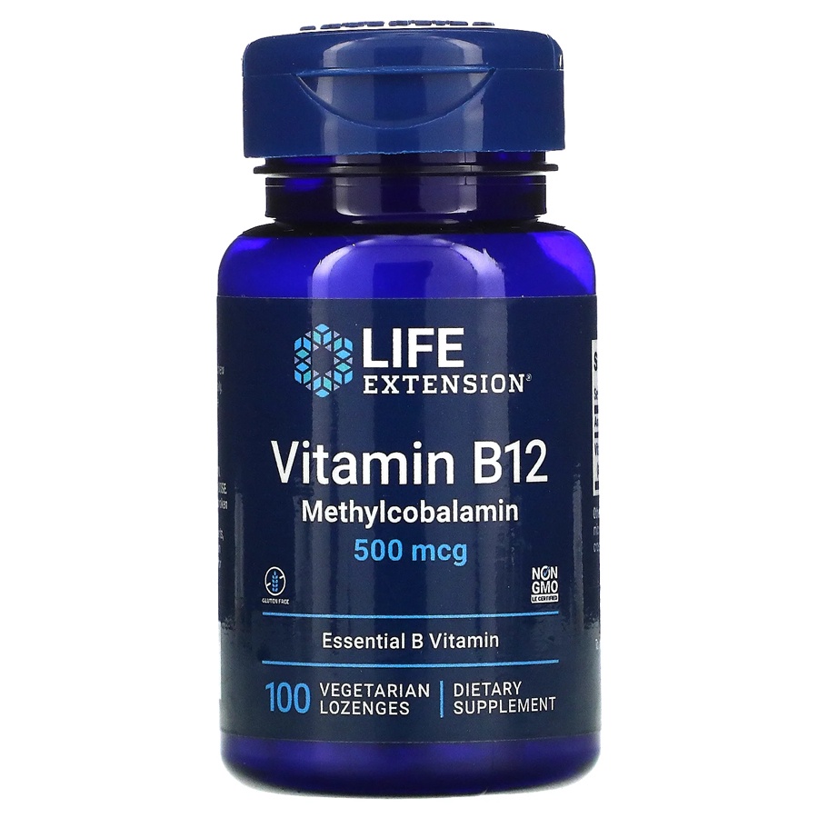 Life Extension Vitamin B12 500 mcg Methylcobalamin 100 Vegetarian Lozenges Vit B12 ORI USA