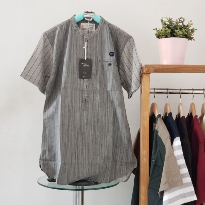 LEAFY ORIGINAL KEMEJA KURTA PRIA DEWASA LENGAN PENDEK