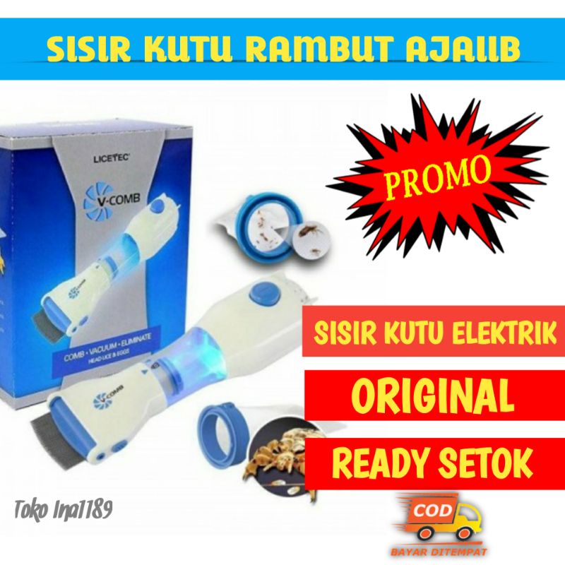 ALAT PENYEDOT KUTU SISIR VAKUM KUTU RAMBUT DAN TELUR KUTU ELEKTRIK | V-Comb Original