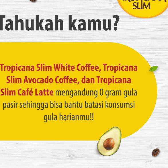 

44F✩ Triple Pack - Tropicana Slim Cafe Latte 10 Sachet 14gr - Kopi Susu Nikmat Tanpa Gula Pasir Terk