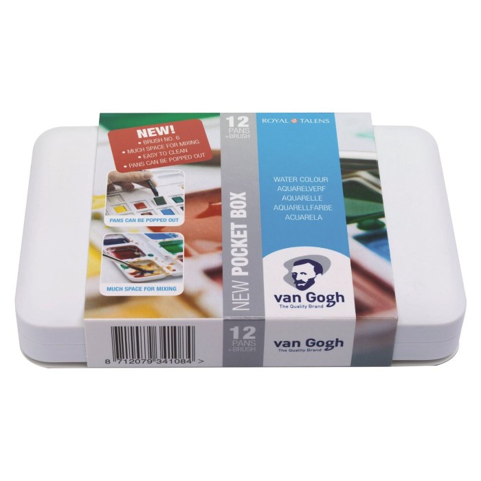 

Van Gogh 12 Pan + 3 pans Watercolor Pocket Box