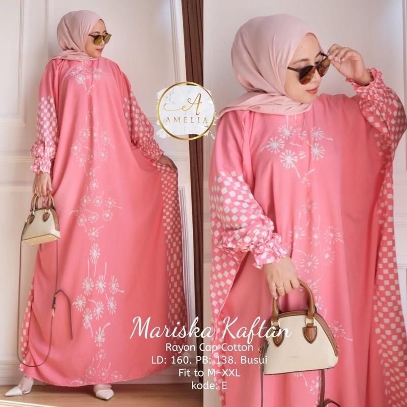 COD - Asmiranda Maxy Gamis Muslim Aurora Kaftan Pastel Dress Shakila Aksen Renda Import Ld  150-Jambon