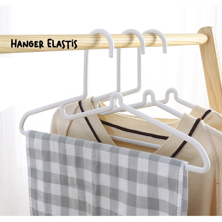 HA 04 Hanger Pakaian Elastis Bahan Plastik Kuat