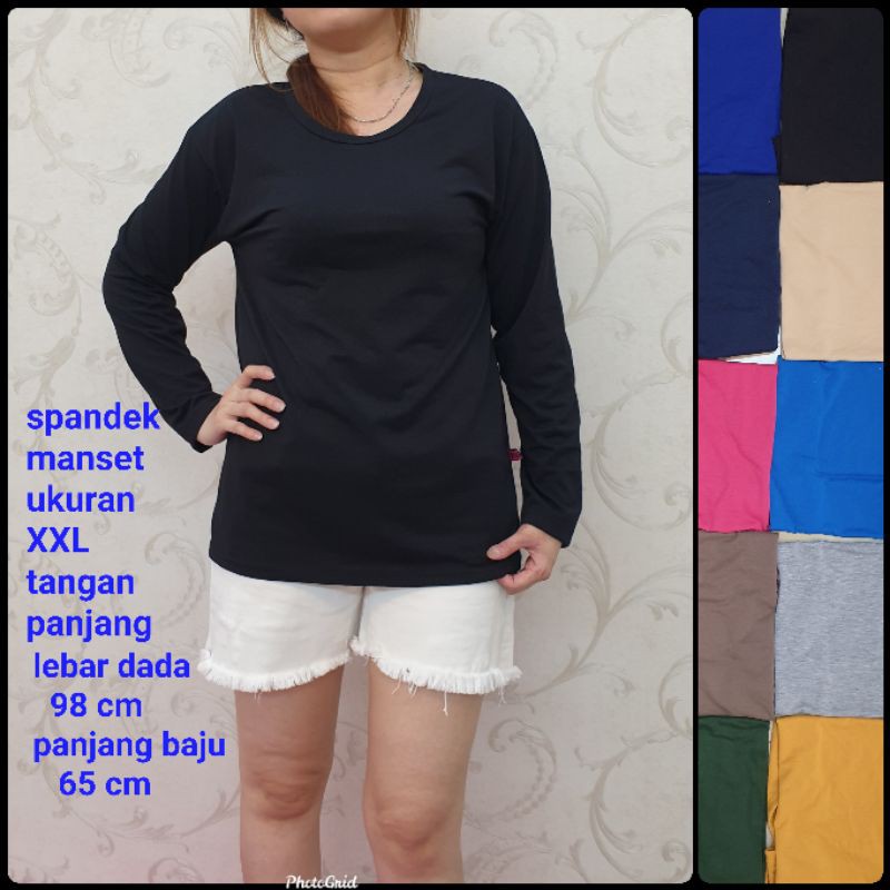 tokoabelgrosir spandex manset tgn pjg uk M,L,XL,XXL.XXXL jumbo