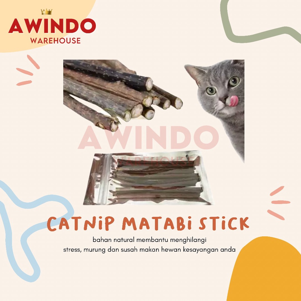 CATNIP STICK MATABI - Catnip Snack Makanan Kucing Kitten Cat Nip Stick