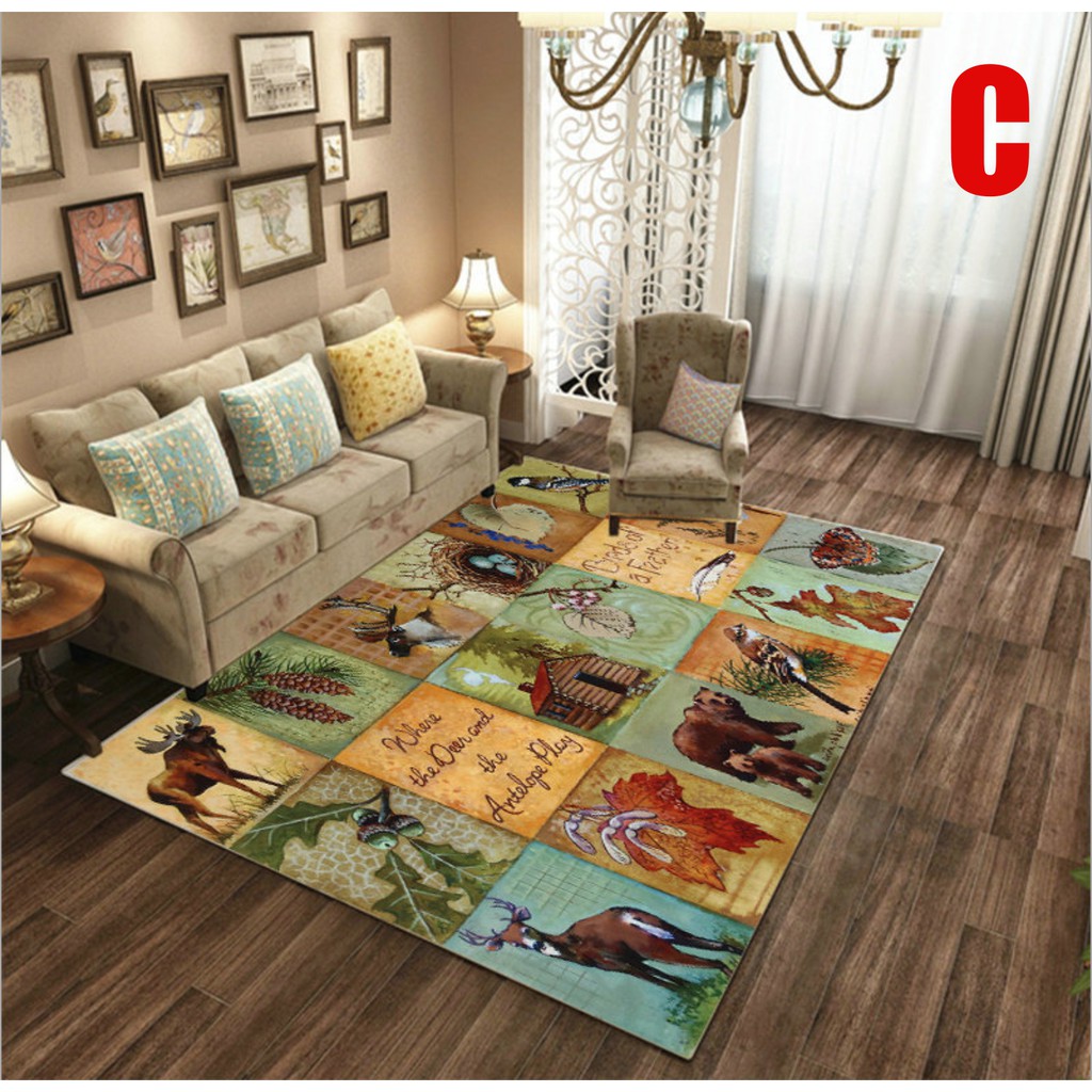 European Style Medium Modern Minimalist Carpet / Karpet Bulu Berudru