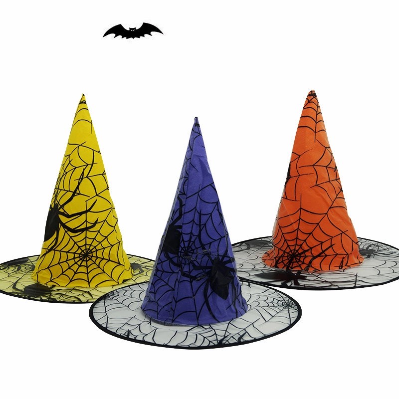 Topi Halloween Spider Web Kostum Haloween Cosplay Laba2 Witch Murah