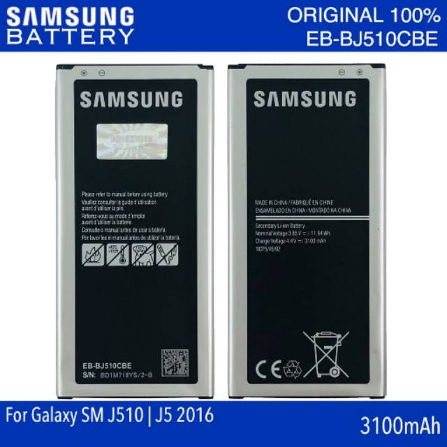 Baterai Batre Samsung Galaxy J510 J5 2016 Batere Samsung EB-BJ510CBE Original