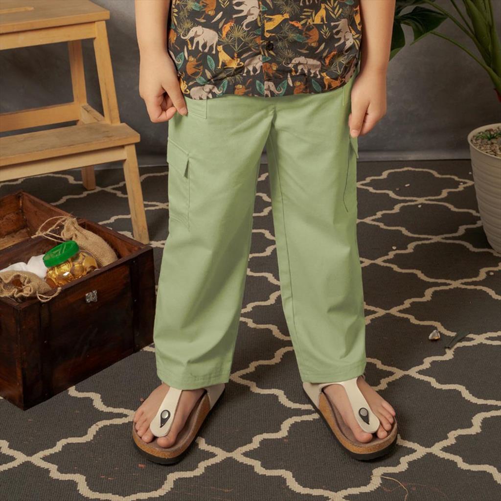 Kyds Long Cargo Pants Jungle Trekker Sage Celana Anak