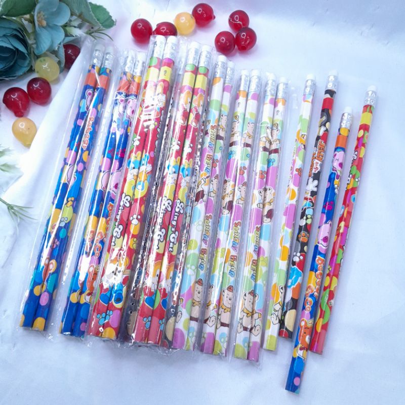

Pensil Stip Isi 24pcs Pensil HB Bergambar Kemasan Renceng