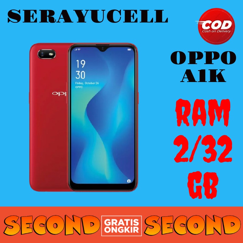 HP Android OPPO A1K RAM 2/32 SECOND GARANSI PERSONAL