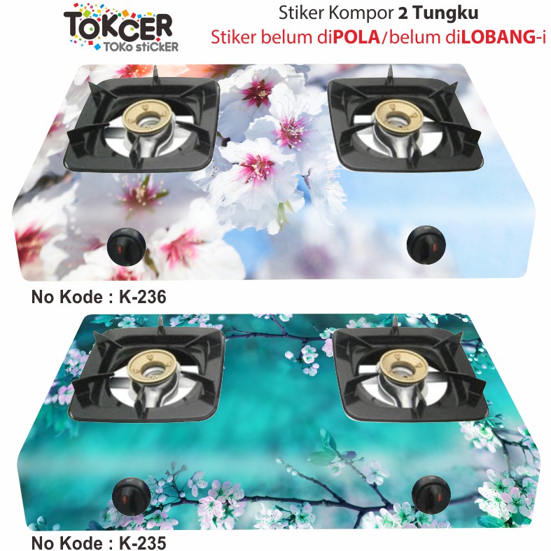 Variasi Stiker Kompor 2 Tungku BUNGA
