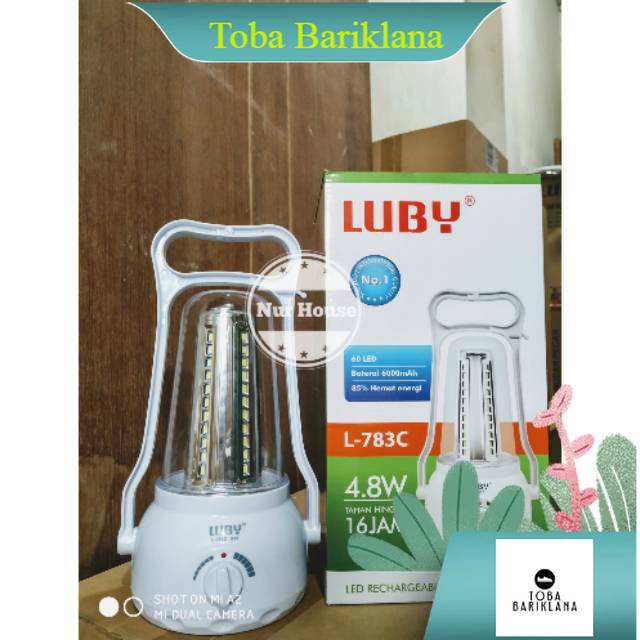 lampu led emergency luby 783 led 5 watt tahan lama 16 jam
