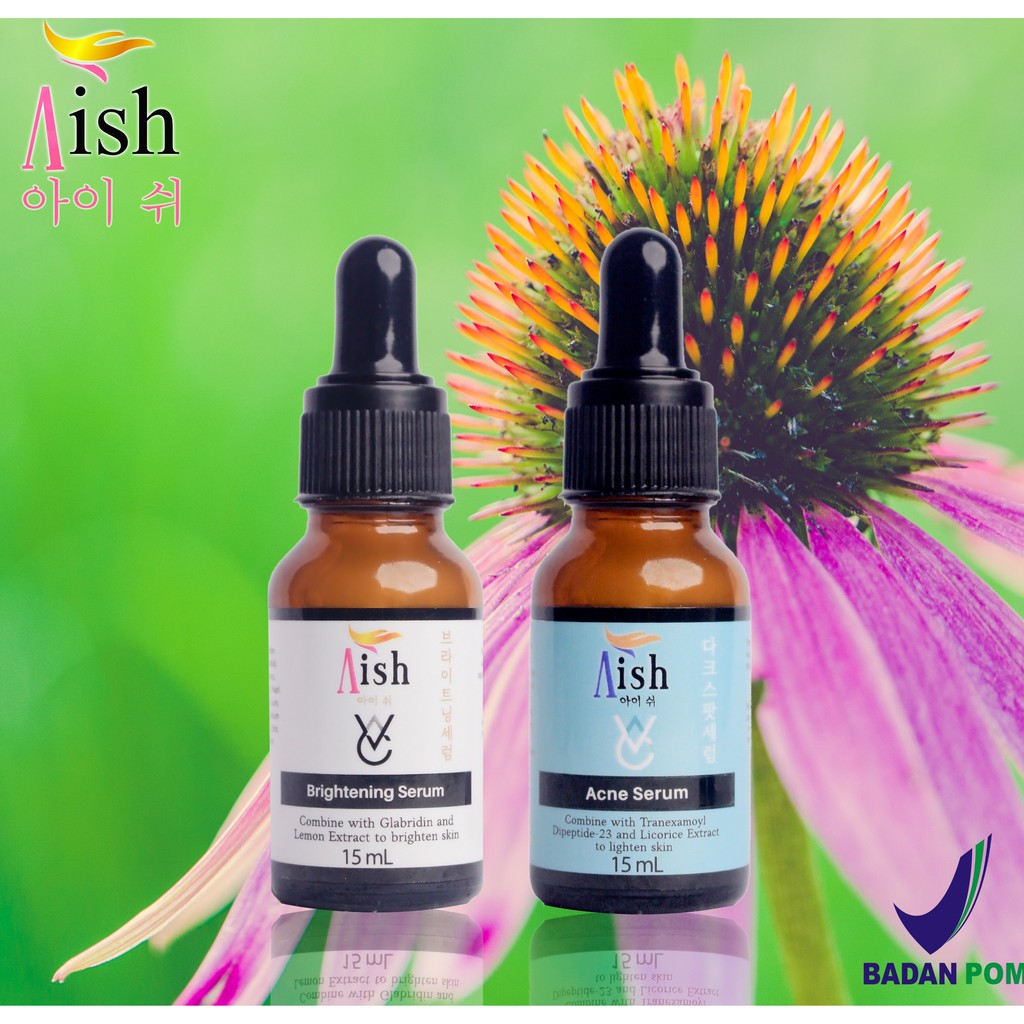 Paket Hemat 2 Serum - Aish Acne & Aish Brightening Serum