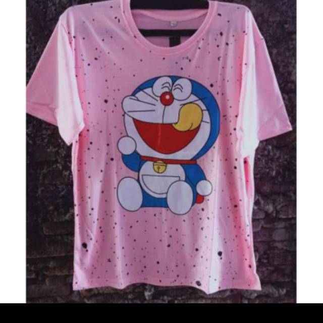 Kaos Dora emon/kaos pink/ kaos cwek/koa cowok