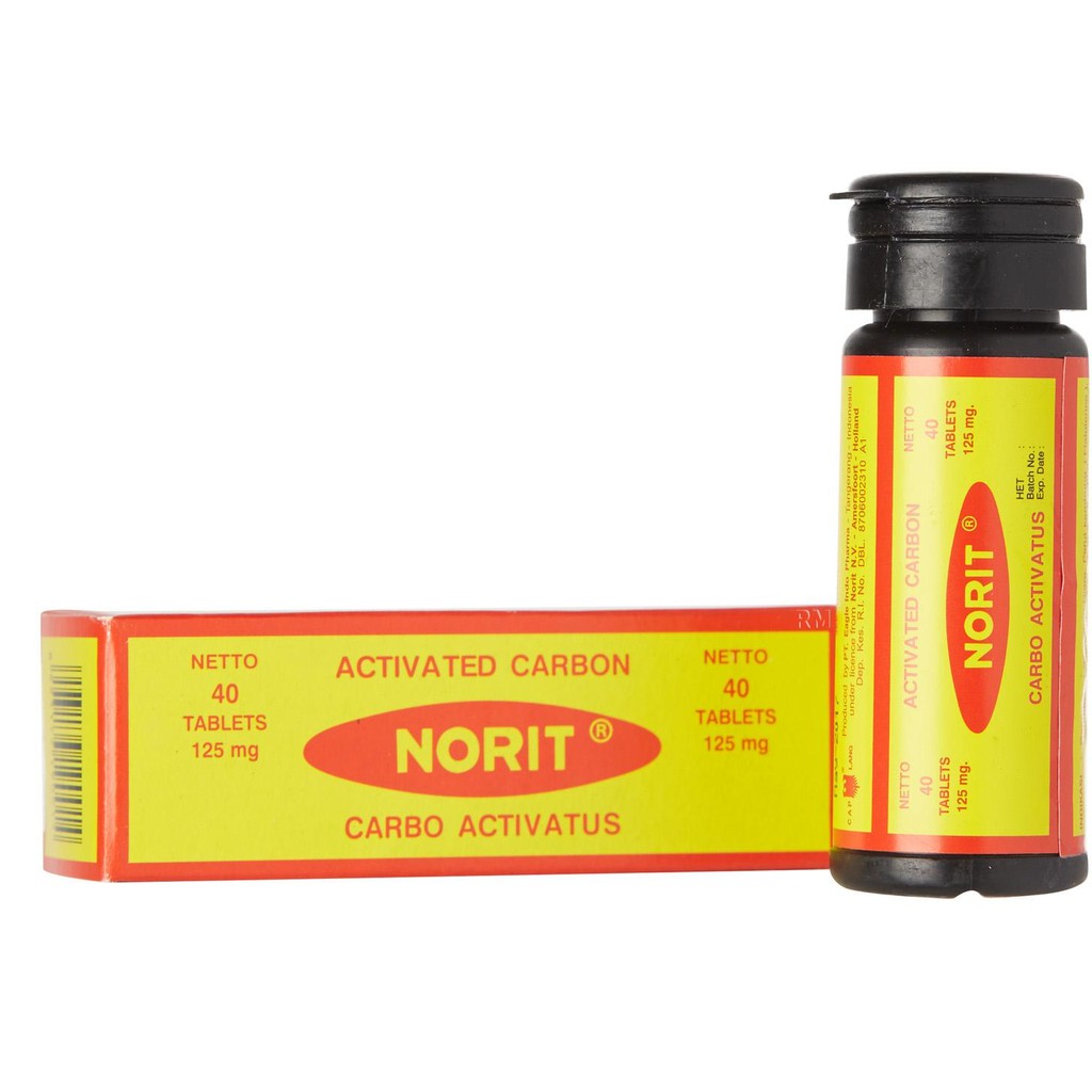 Norit Karbon Aktif  Caplang Kemasan  40 Tablet Toko Wiwit  Norit Karbon Aktif  Caplang Kemasan  40 Tablet Toko Wiwit