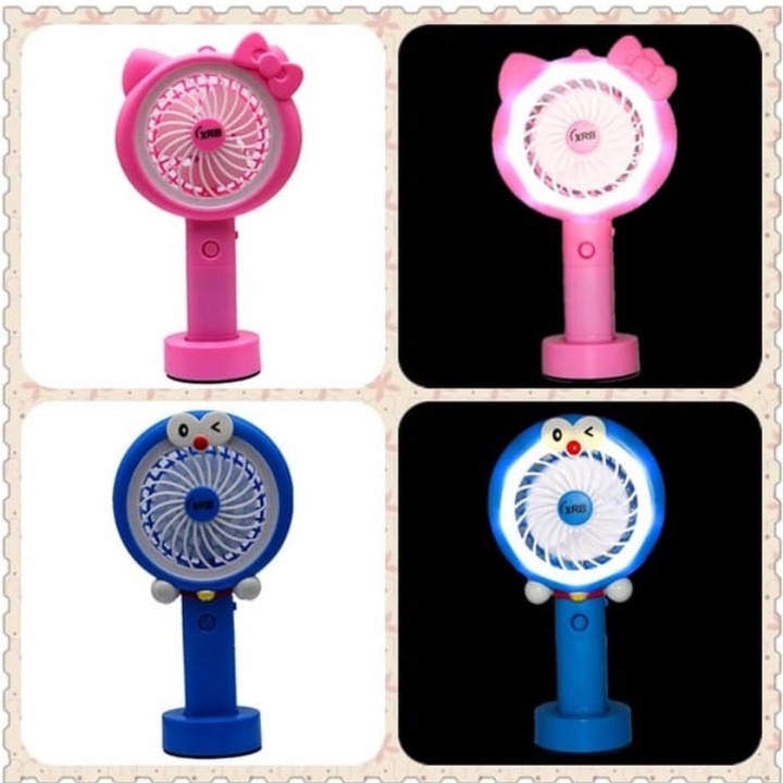 MINI FAN KARAKTER CARTOON [ ADORABLE LED LIGHT ]