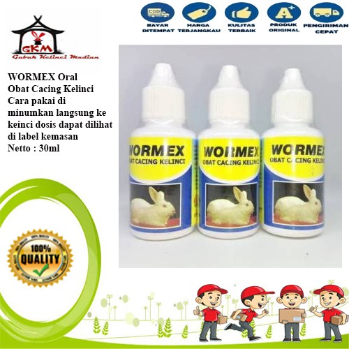 Wormex obat cacing kelinci 30 ml