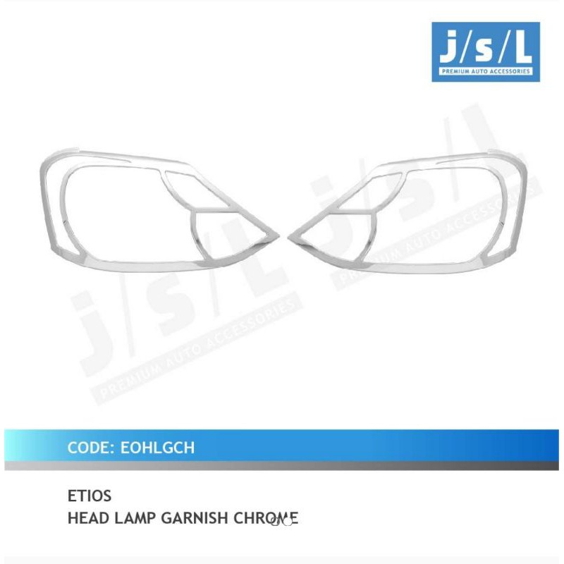 garnish lampu depan Etios chrome / head lamp garnish chrome jsl