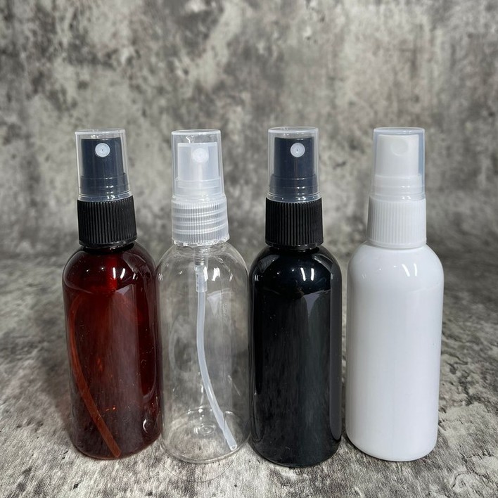 Botol Spray 60ml PET | TEBAL | IMPORT / FACEMIST/ Bening /Hitam /Trnprnt/ Putih