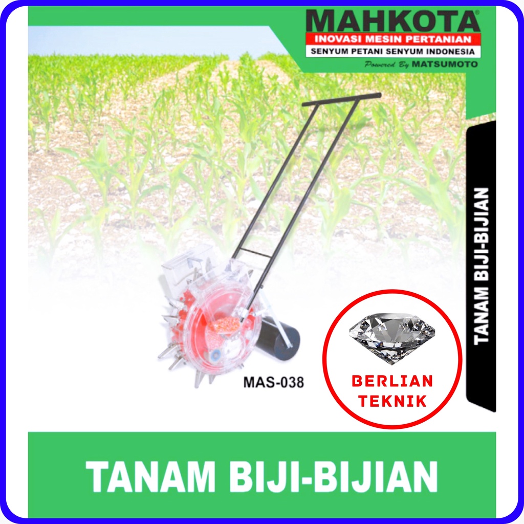 Alat Tanam Jagung Biji Bijian dan Pupuk 10 Mulut 2 Tabung Mahkota MAS 038
