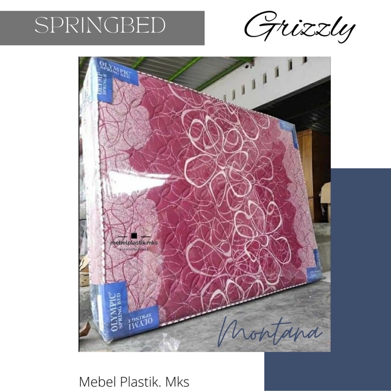 Springbed Olympic 28 cm Grizzly Matras Kasur Per