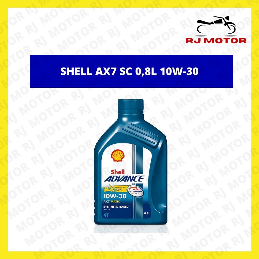 OLI SHELL AX7 SC MATIC ADVANCE 10W 30 0,8 LITER ASLI OLI MOTOR