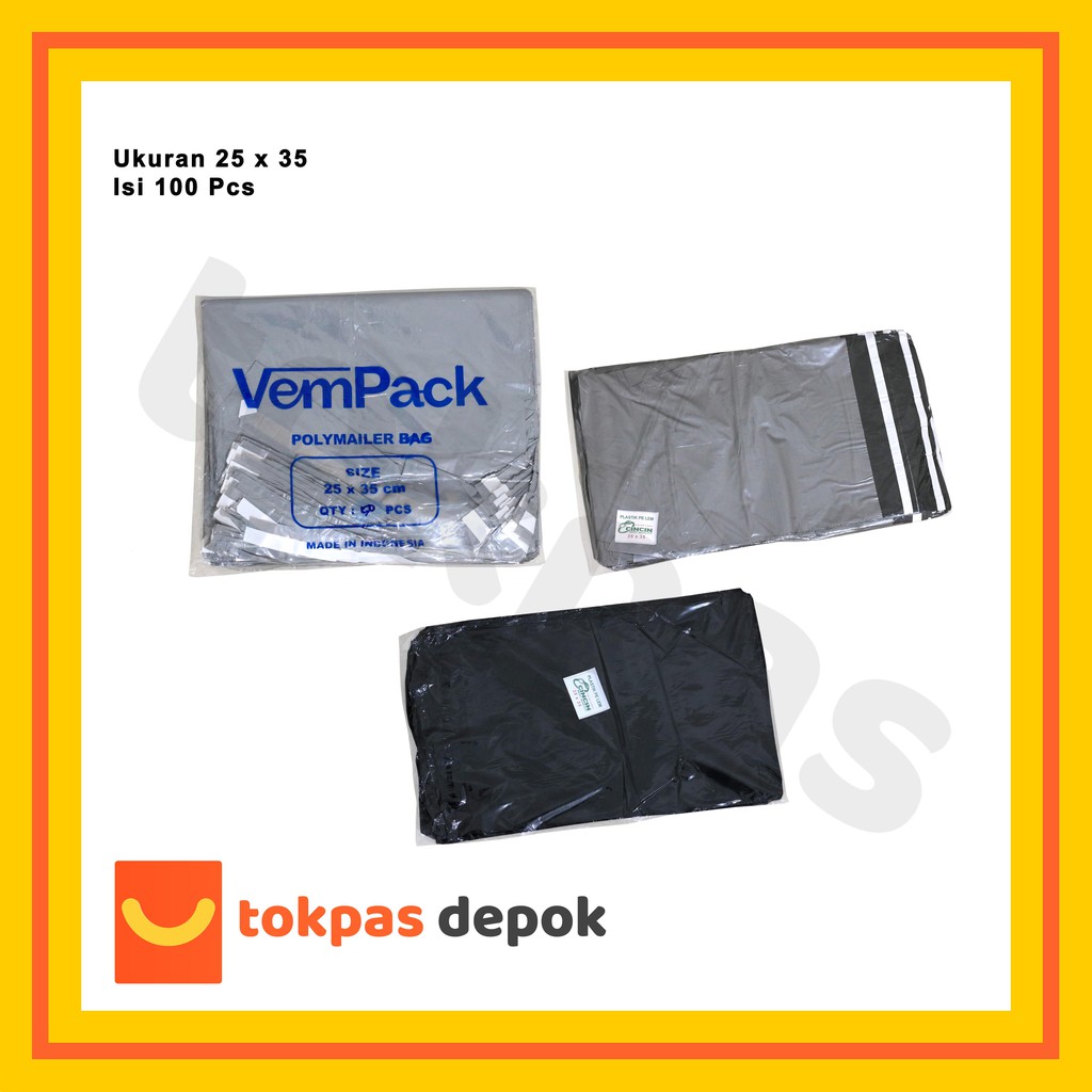 

Plastik Polymailer 25 x 35 Isi 100 pcs Plastik Packing Warna