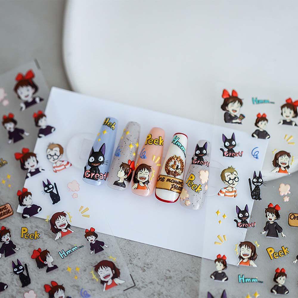 Rebuy Kartun Stiker Kuku Wanita SPY FAMILY Anya Perekat Diri Nail Art Dekorasi
