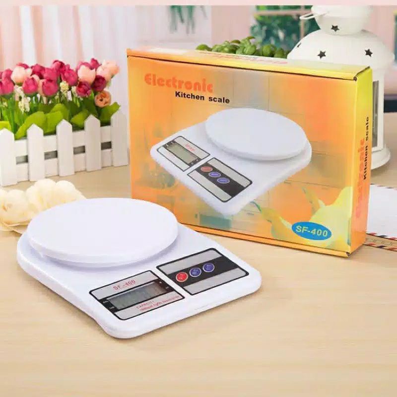 Timbangan Dapur , Timbangan Mini Digital Datar Maks 5 KG Electronic Portable Scale SF400 Speeds