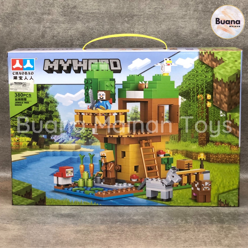 BRICKS CHAOBAO MY WORLD TREE HOUSE 7130 EDUKASI ANAK BRICK MINECRAFT