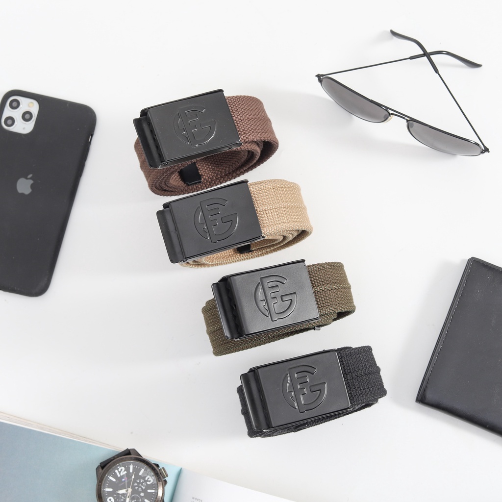 Ikat Pinggang Pria Sabuk Belt Gesper Cowok Canvas Footage SBK-02 BASIC