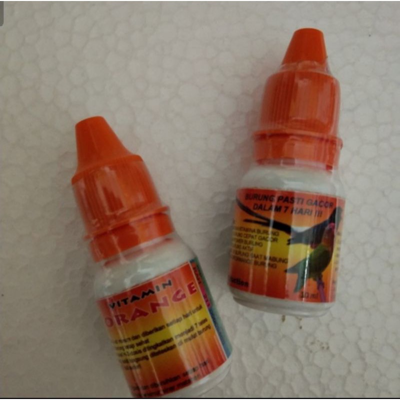 vitamin orange cair 10 ml obat burung lovebird kenari murai pleci ciblek kacer perkutut gacor tdk mau bunyi lesu gacor asli obat burung vit orange