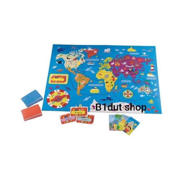 Mainan puzzle susun ELC travel to the world