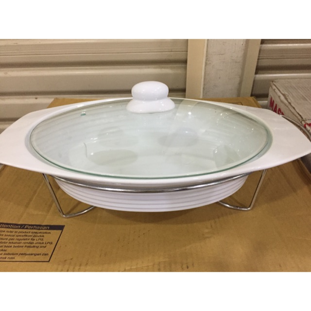 Prasmanan Keramik Oval | Wadah Saji keramik Lionex