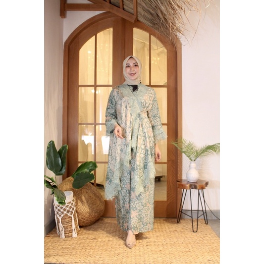 SETELAN BAJU BATIK WANITA OUTER SET VISCOSE ROK LILIT RENDA PAKAIAN KONDANGAN CEWEK BATIK ALLSIZE OV