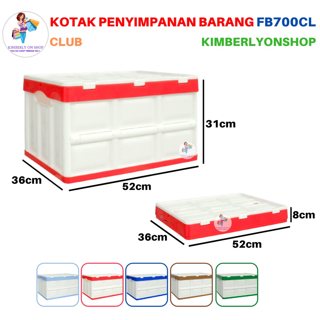 Folding Container Storage Box Tempat Penyimpanan Serbaguna FB700 Club