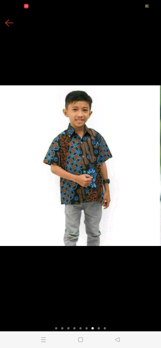 Kemeja Batik Anak / Hem Anak Pendek Laki Laki Motif Ulir 2-14 Tahun Berkualitas