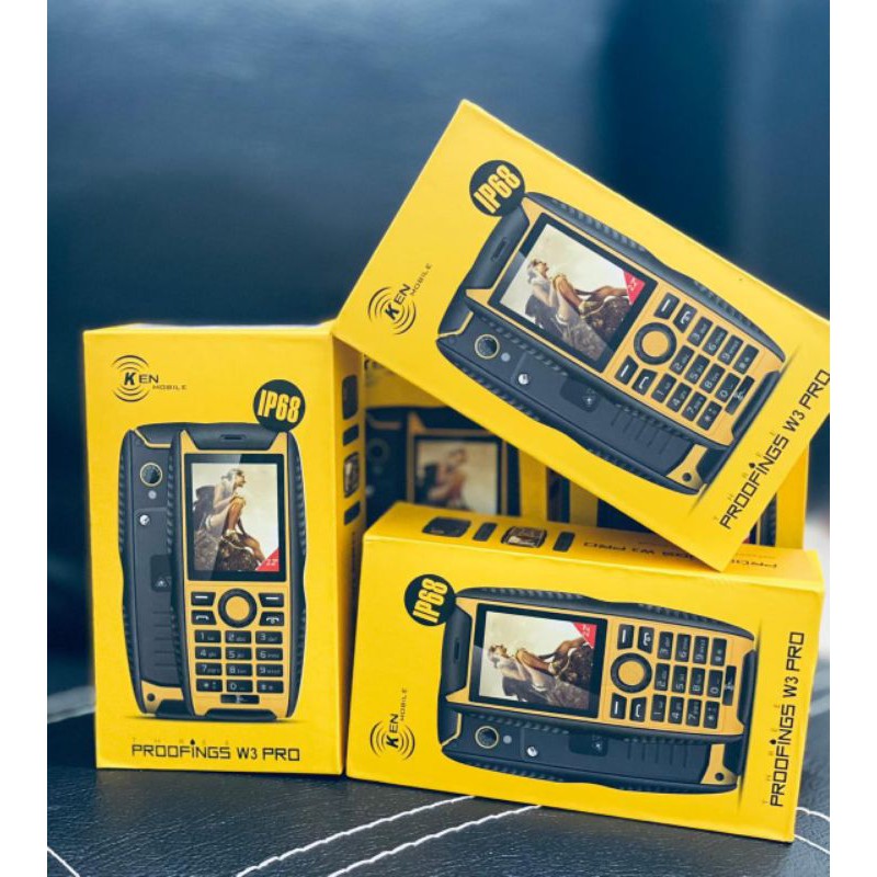 Handphone Ken Mobile W3 Pro Dual Sim IP68 Anti Air - HP Gunung Garansi 6 Bulan Original Ready Stock