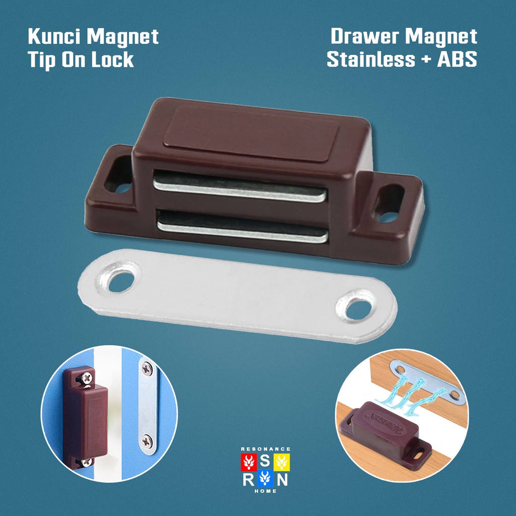 Magnet Pintu Laci Lemari Magnetic Door Stopper Pintu Laci Lemari / Drawer Magnet Resonance Home