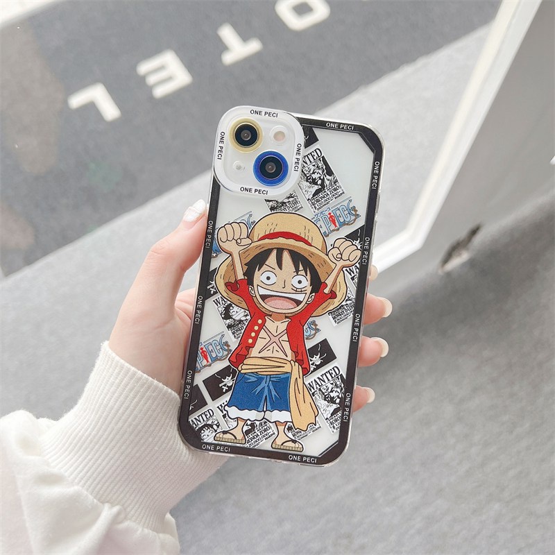 Funny Luffy Soft Case Samsung Note 20 Ultra A13 A10S A03 Core M52 A73 S21 S20 FE J5 J7 Prime J4 Plus A32 Redmi Note 10 Pro 10C Poco X3 NFC Pro VIVO V23 Pro OPPO A96 Reno 7Z Cover