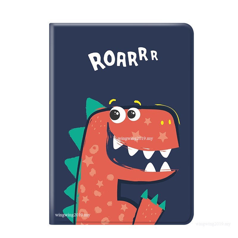 Case Motif Kartun Dinosaurus Bahan Kulit Untuk IPad Pro 11 2021 9.7 10.5 10.9 IPad9 8 10.2 IPad Mini 5 IPad Mini 2 IPad Pro 10.5 IPad 4 3 2 IPad Air3 10.5 IPad 59.7